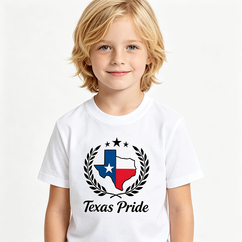 USA 250th. State Pride  Kids Cute Graphic Cotton T-Shirt, Boys Girls Casual Short Sleeve Tee