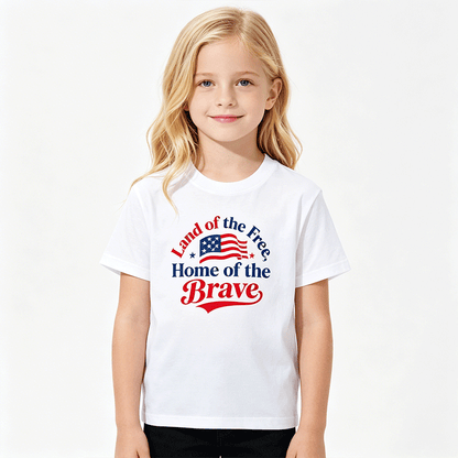 USA 250th. Kids Cute Graphic Cotton T-Shirt, Boys Girls Casual Short Sleeve Tee