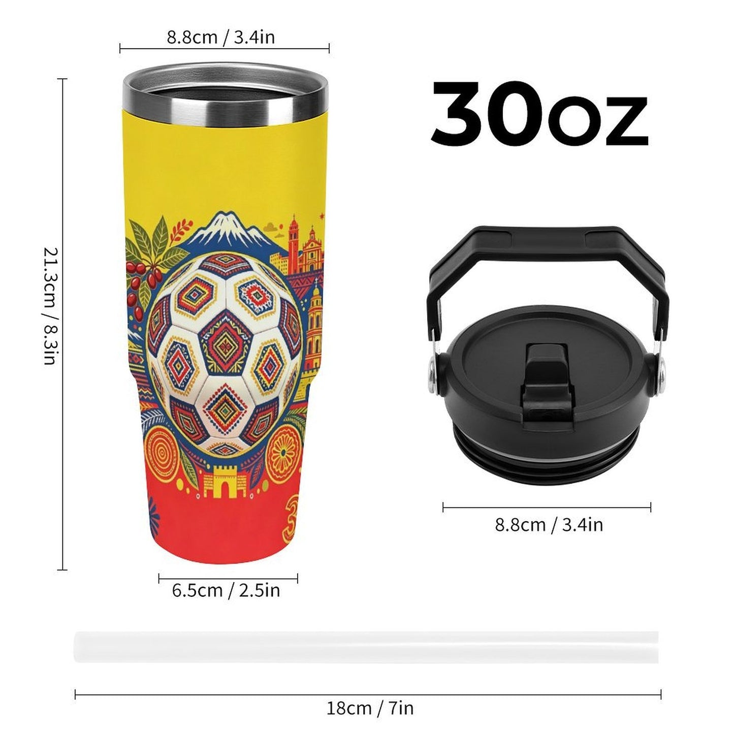 30Oz Large Capacity Stainless Steel Insulated Car Travel Mug