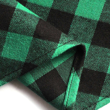 Football 2026 World Cup Cute Dog Cat Grid Pet Triangle Scarf Polyester