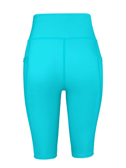 Women's Mid Thigh Swim Shorts, Stretchy Comfy Swimwear for Pool Party