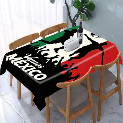 55"×70" Rectangular Straight Edge Tablecloth, Customiz Print Washable Cover for Home & Party
