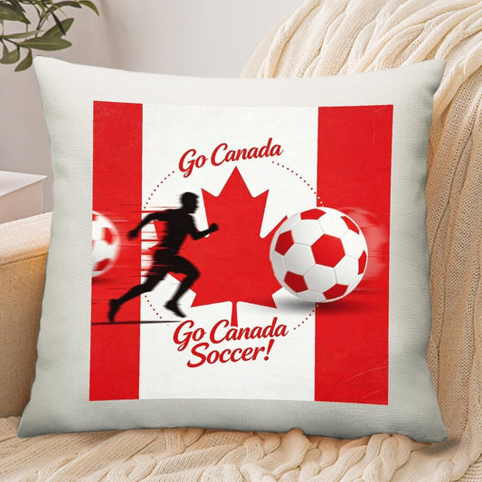 100% Polyester Pillowcase , World Cup Canada Graphic Pillowcase with Unique Design, Perfect for Bedroom, Dorm and a Nice Gift