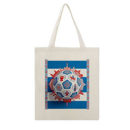 34x40cm World Cup Uruguay Canvas Tote Bag, Practical Daily Use Carry Bag,Fashion Eco-Friendly Tote for Outdoor