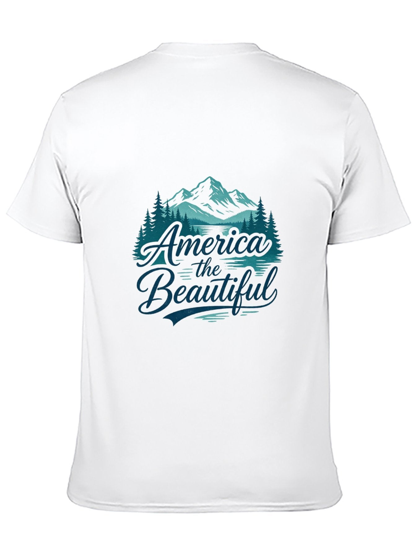 180g Pure Cotton Men's and Women's USA 250th. "America the Beautiful" Graphic T-Shirt, USA Casual Cotton Tee