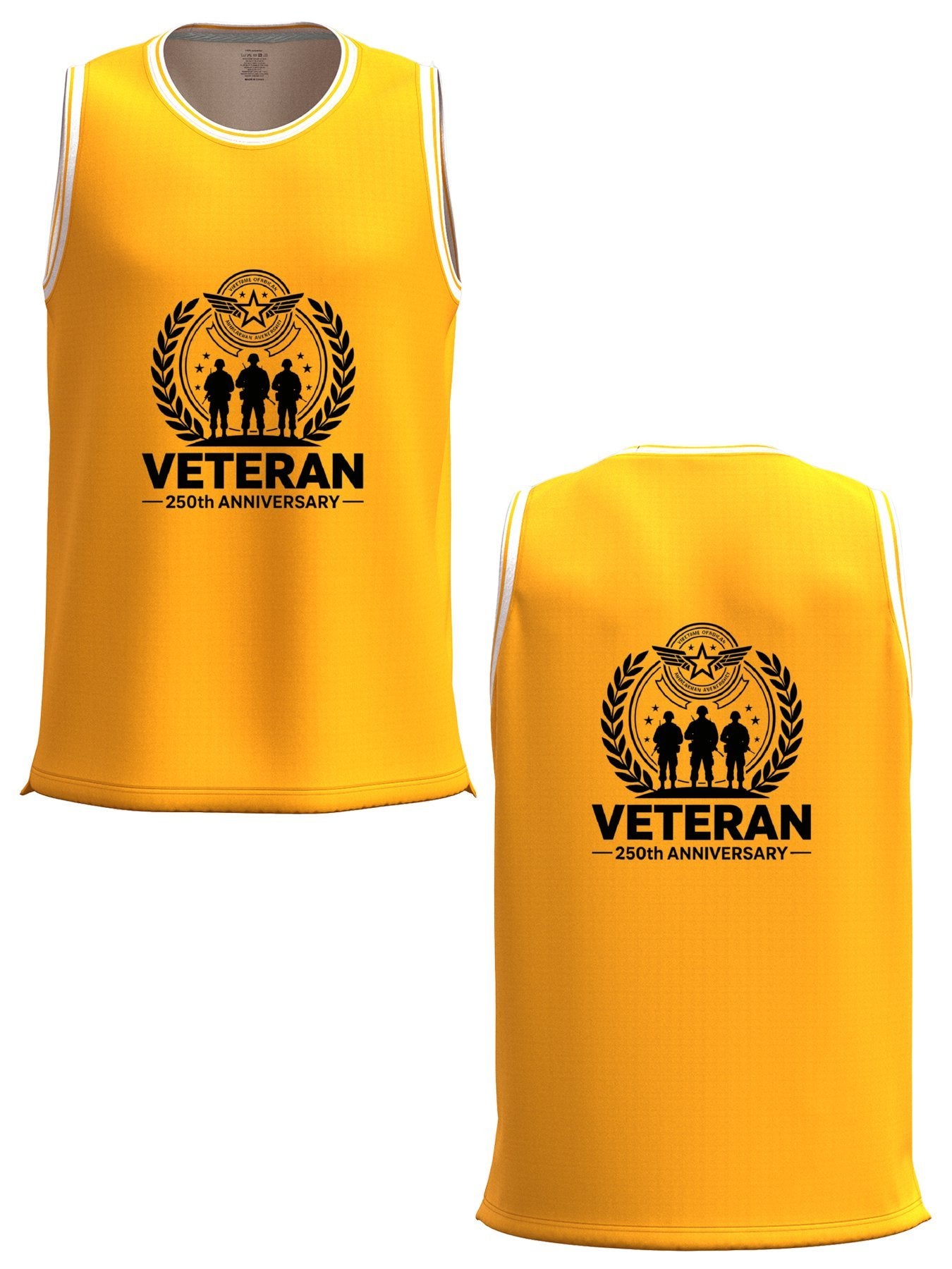 Custom Adult Basketball Jersey Personalized Print Basketball Top, USA 250th. Veteran Graphic