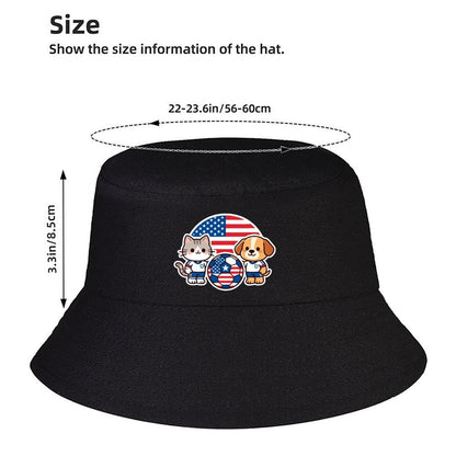 Men Women Custom Bucket Hat, Retro Printed Fisherman Cap, Breathable Sun Hat for Travel & Campin