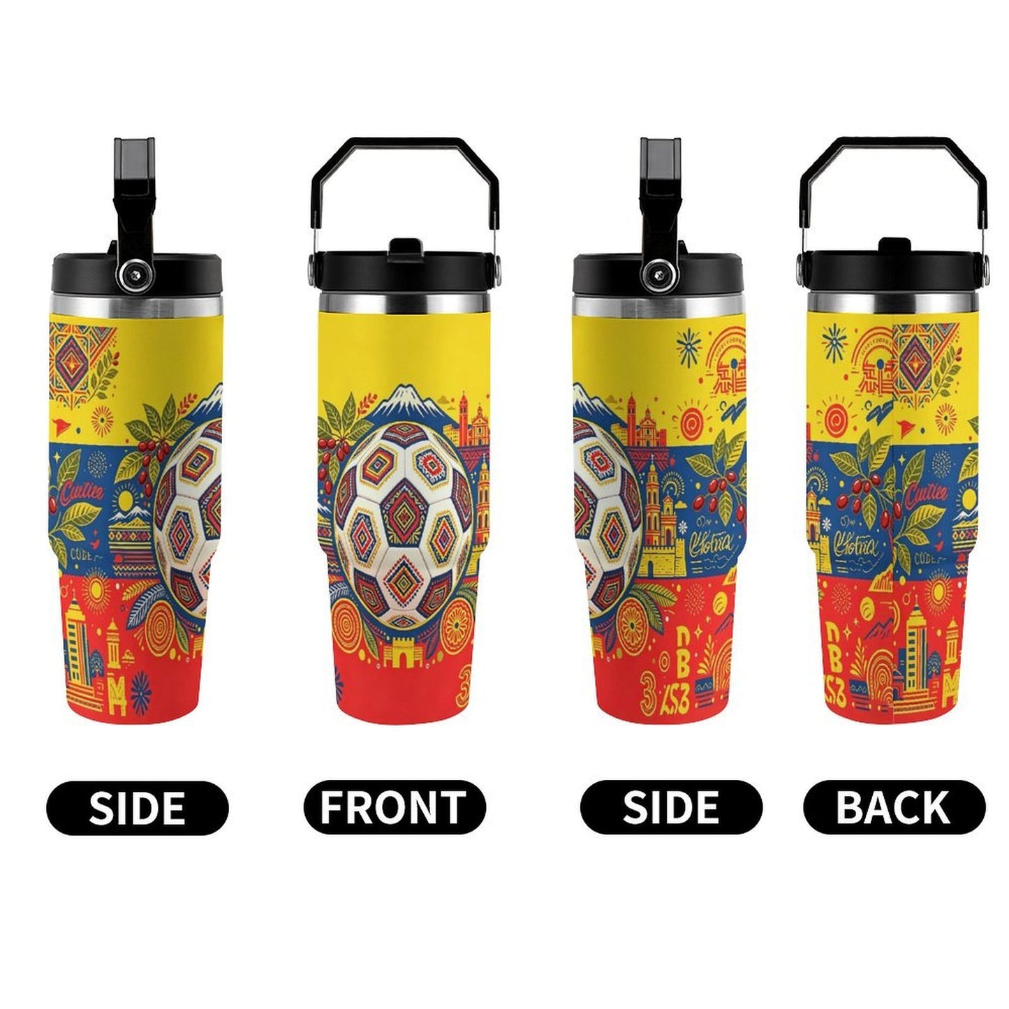 30Oz Large Capacity Stainless Steel Insulated Car Travel Mug
