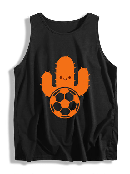 Women's Soccer World Cup City Sleeveless T-shirt, Casual Cotton Daily Wear Tank Top