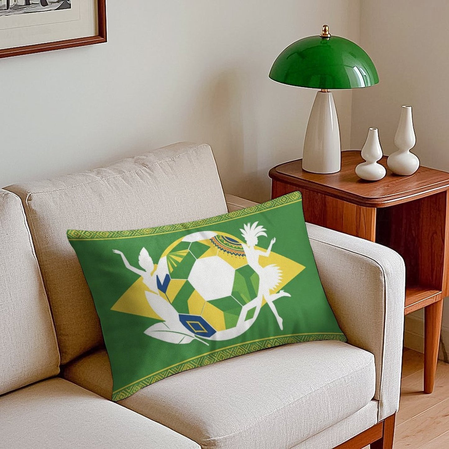 12"x20" Golden Velvet Pillowcase , World Cup Graphic Pillowcase with Unique design, Perfect for Bedroom, Dorm and a Nice Gift