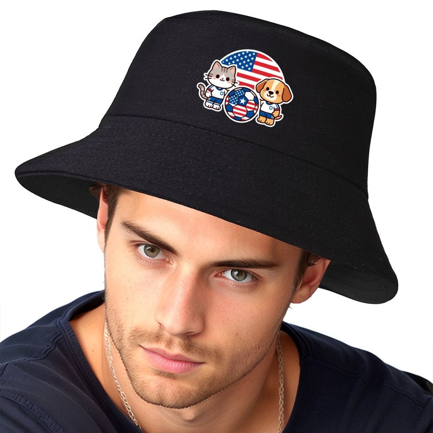 Men Women Custom Bucket Hat, Retro Printed Fisherman Cap, Breathable Sun Hat for Travel & Campin