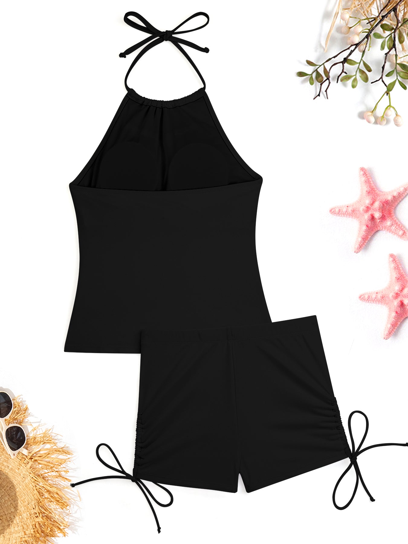 Cute Graphic Swimsuit Set, Women's Two Piece Bathing Suit for Beach & Vacation