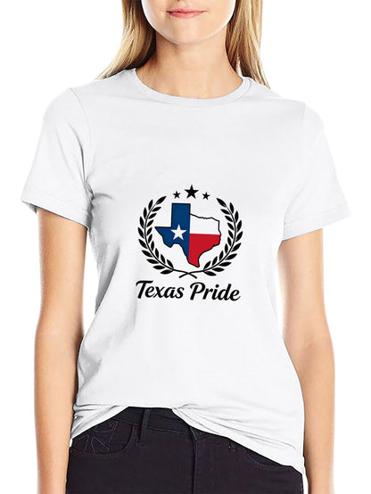 180g Pure Cotton Men's and Women's Texas State Pride Graphic T-Shirt, USA Casual Cotton Tee