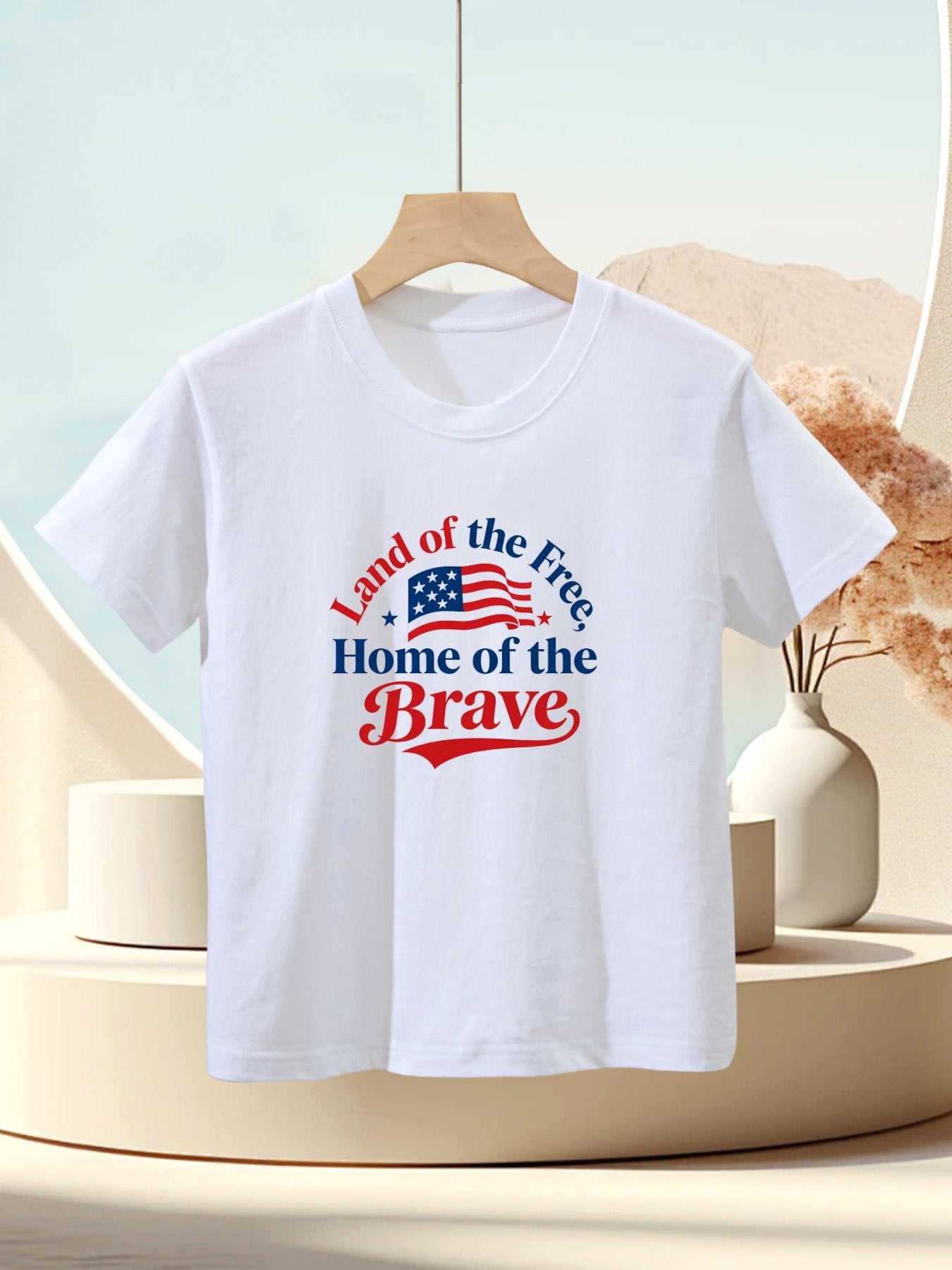 USA 250th. Kids Cute Graphic Cotton T-Shirt, Boys Girls Casual Short Sleeve Tee