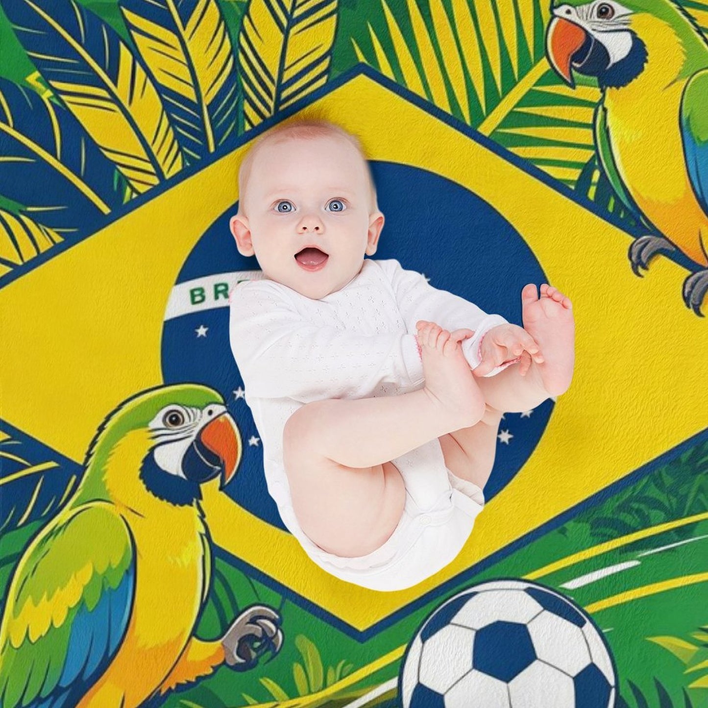 30" x 40" Polyester Blanket World Cup Brazil Graphic Blanket for Sofa & Relaxation