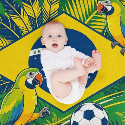 30" x 40" Polyester Blanket World Cup Brazil Graphic Blanket for Sofa & Relaxation