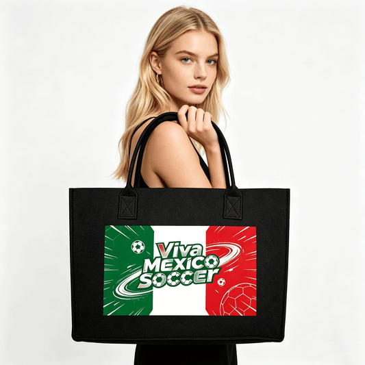 15.7"x11.8"x5.9" Eco-Friendly Felt Reusable Bag, Custom Logo & Pattern Printed Tote Bag, Multi-purpose Grocery & Travel Bag