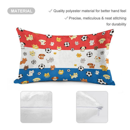 12"x20" Golden Velvet Pillowcase , World Cup Graphic Pillowcase with Unique design, Perfect for Bedroom, Dorm and a Nice Gift