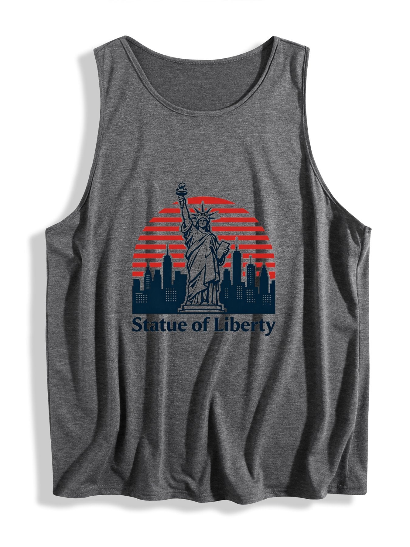 Women's USA 250th. "State of Liberty" Sleeveless T-shirt, Casual Cotton Daily Wear Tank Top