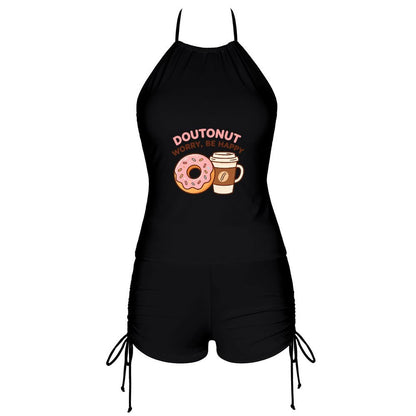 Cute Graphic Swimsuit Set, Women's Two Piece Bathing Suit for Beach & Vacation