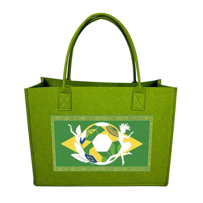 15.7"x11.8"x5.9" Eco-Friendly Felt Reusable Bag, Custom Logo & Pattern Printed Tote Bag, Multi-purpose Grocery & Travel Bag