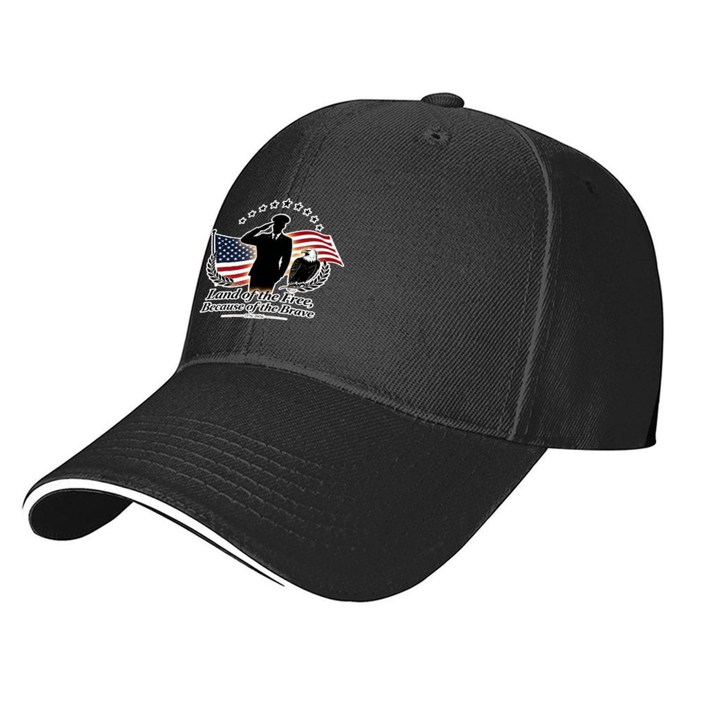 Custom Print Fashion Sandwich Brim Dad Hat Unisex Custom Printed Headwear