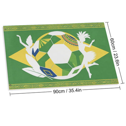 24"x35" Patriotic Flag World Cup 2026 Brazil Graphic Print Weather Resistant Home Yard Decor