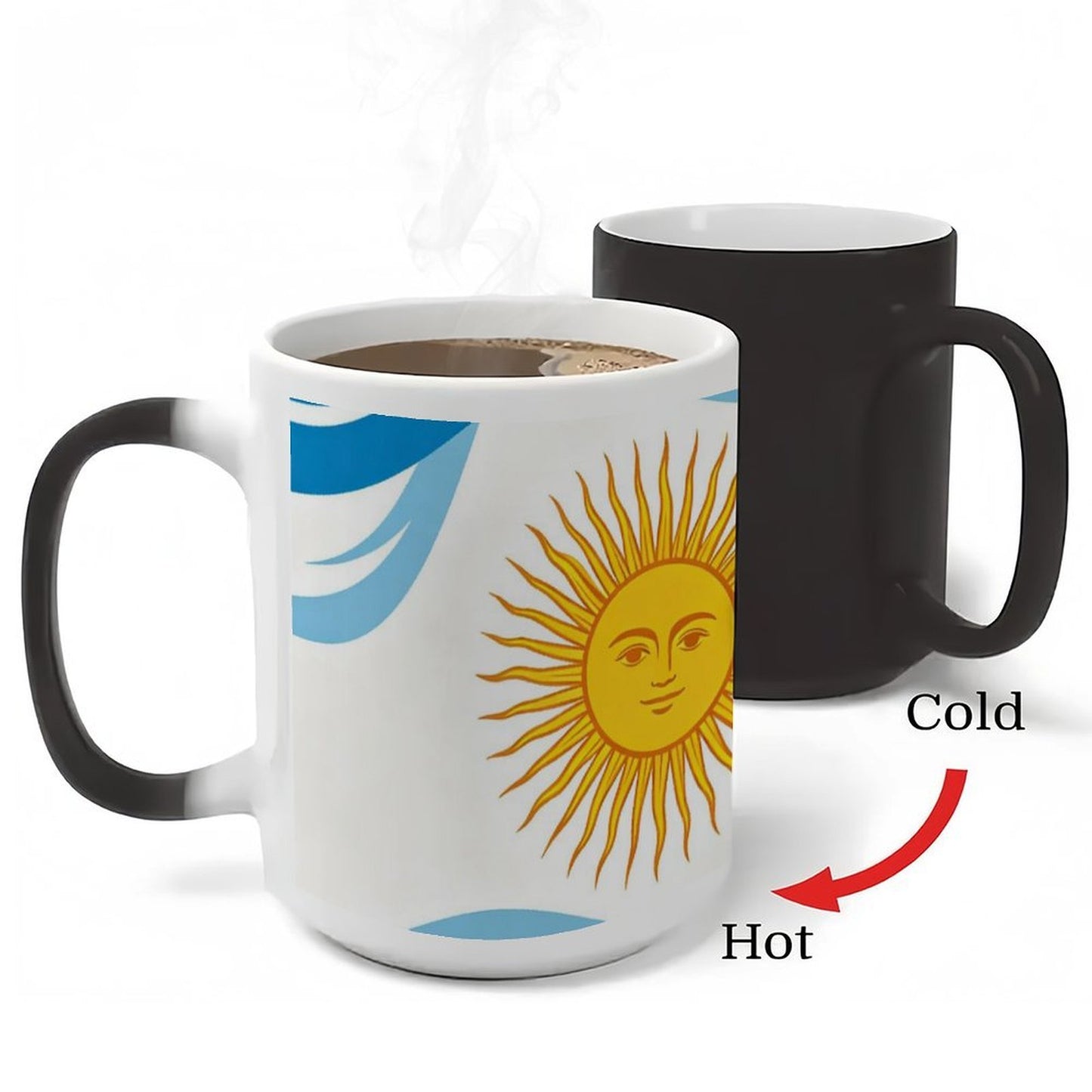 11Oz Discoloration Mug World Cup National-Agentina Graphic Graphic Coffee Mug, 11oz Ceramic Daily Drink Cup