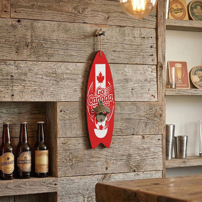 Novelty Surfboard Design Wooden Corkscrew, Portable Bottle Opener for Home & Party