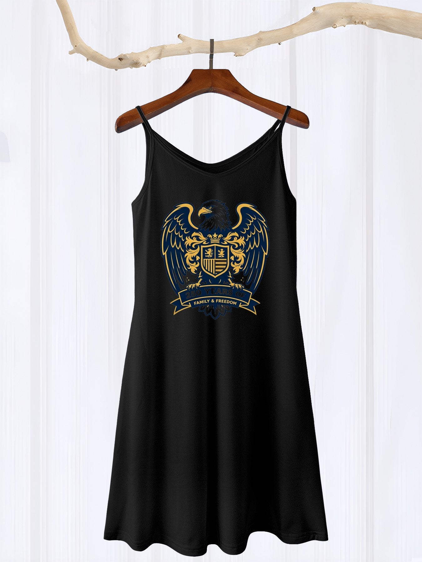 Customize Women's Graphic Strap Dress, Unique Printing Casual Sleeveless Summer Dress