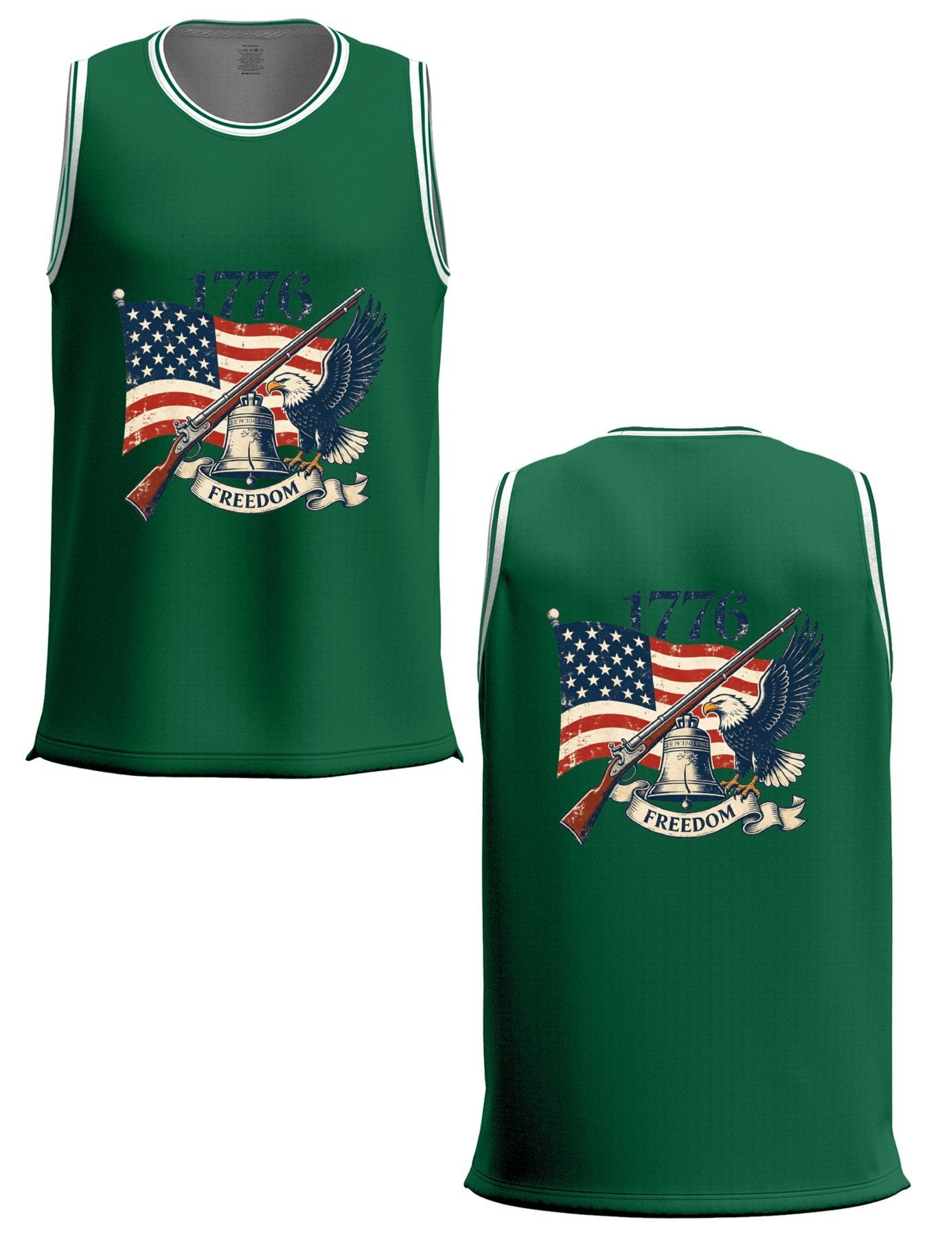 Custom Adult Basketball Jersey Personalized Print Basketball Top, USA 250th. Veteran Graphic