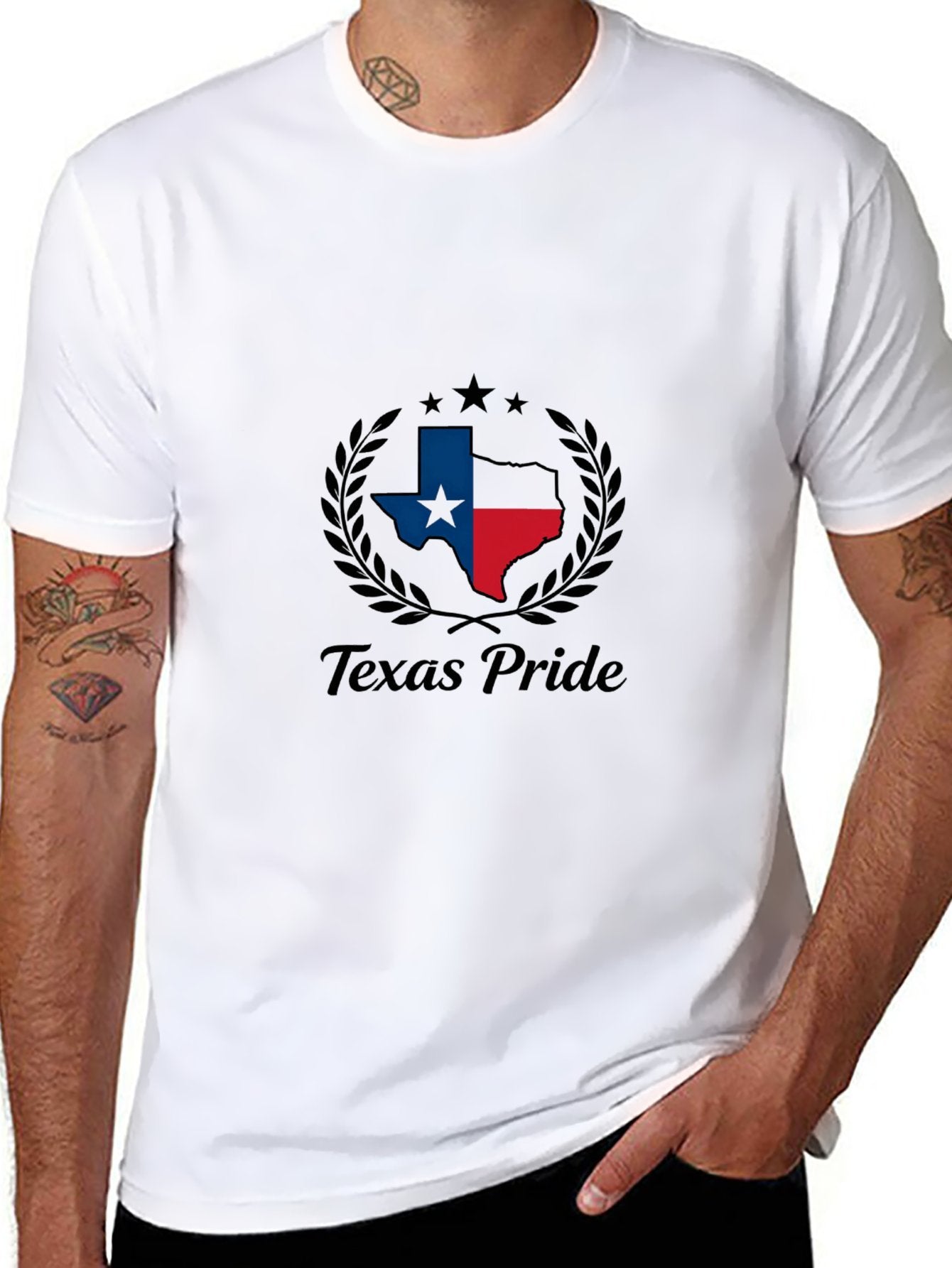180g Pure Cotton Men's and Women's Texas State Pride Graphic T-Shirt, USA Casual Cotton Tee