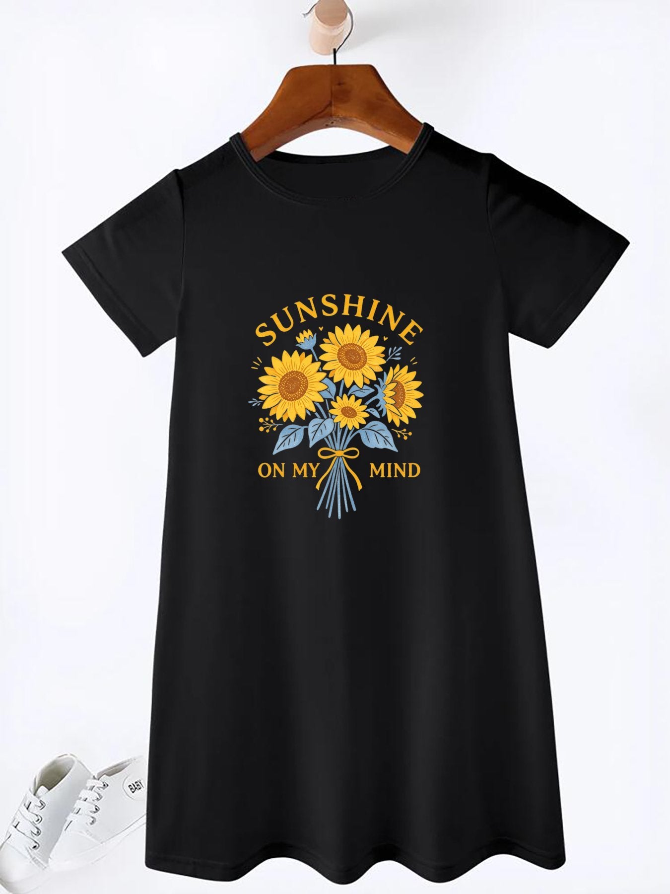 Funny Graphic Girls' Dress, Soft Breathable Fabric, Perfect Birthday Gift for Little Girls