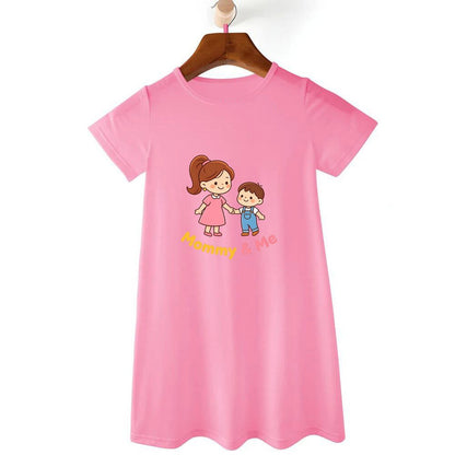 Funny Graphic Girls' Dress, Soft Breathable Fabric, Perfect Birthday Gift for Little Girls