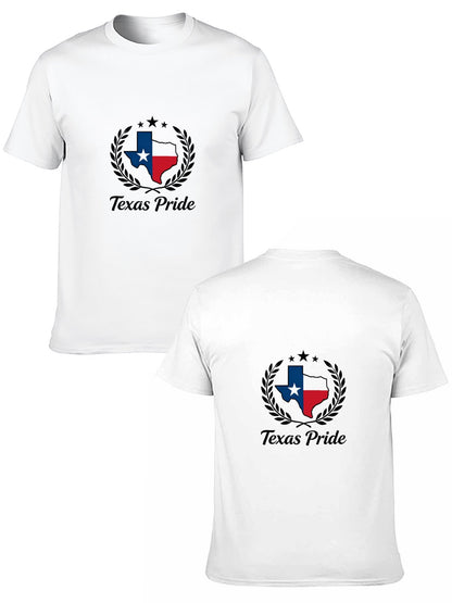 180g Pure Cotton Men's and Women's Texas State Pride Graphic T-Shirt, USA Casual Cotton Tee