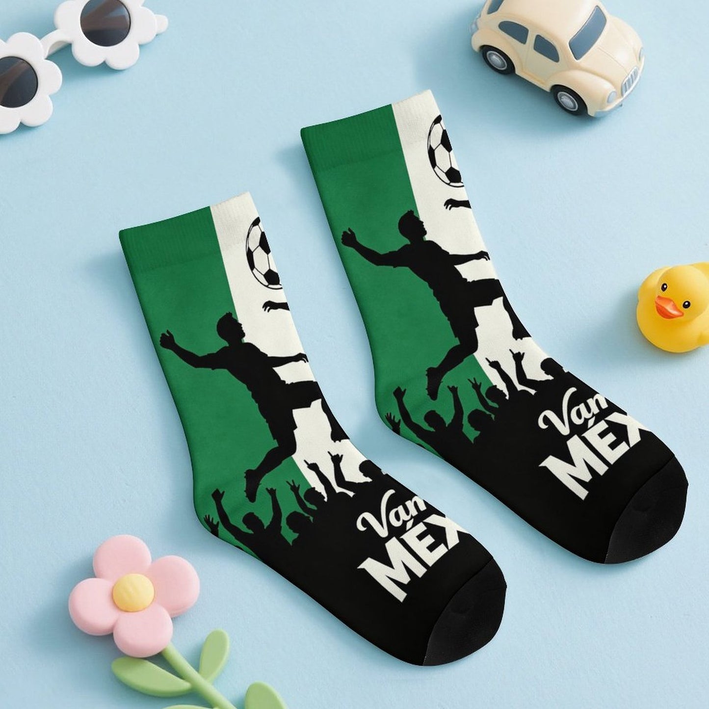 Boys & Girls Full Graphic Printed Socks ,World Cup 2026 Mexico Graphic, Stretchy Casual Socks for Children(5) Style S