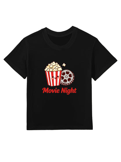 Kids Cute Graphic Cotton T-Shirt, Boys Girls Casual Short Sleeve Tee