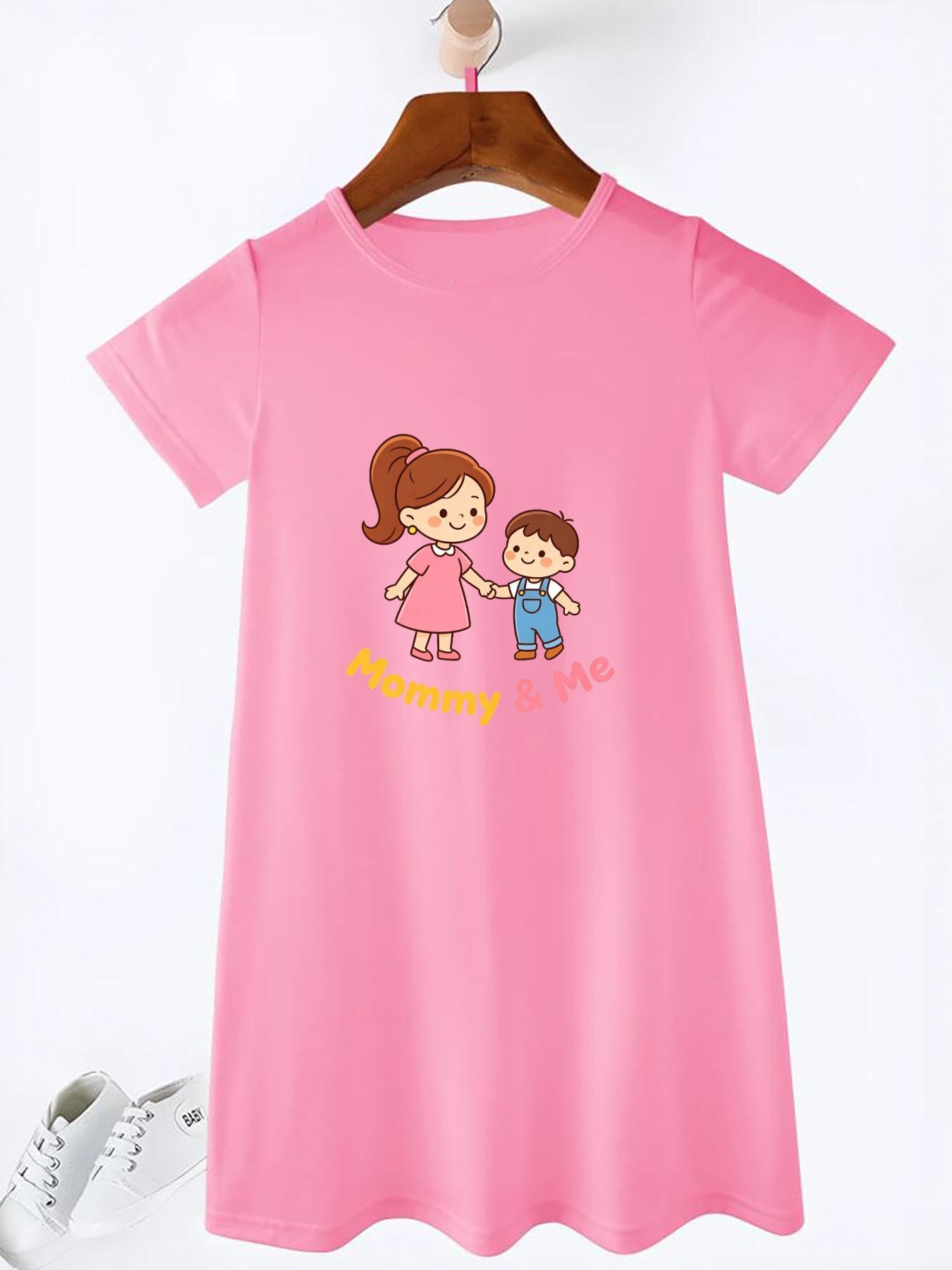 Funny Graphic Girls' Dress, Soft Breathable Fabric, Perfect Birthday Gift for Little Girls