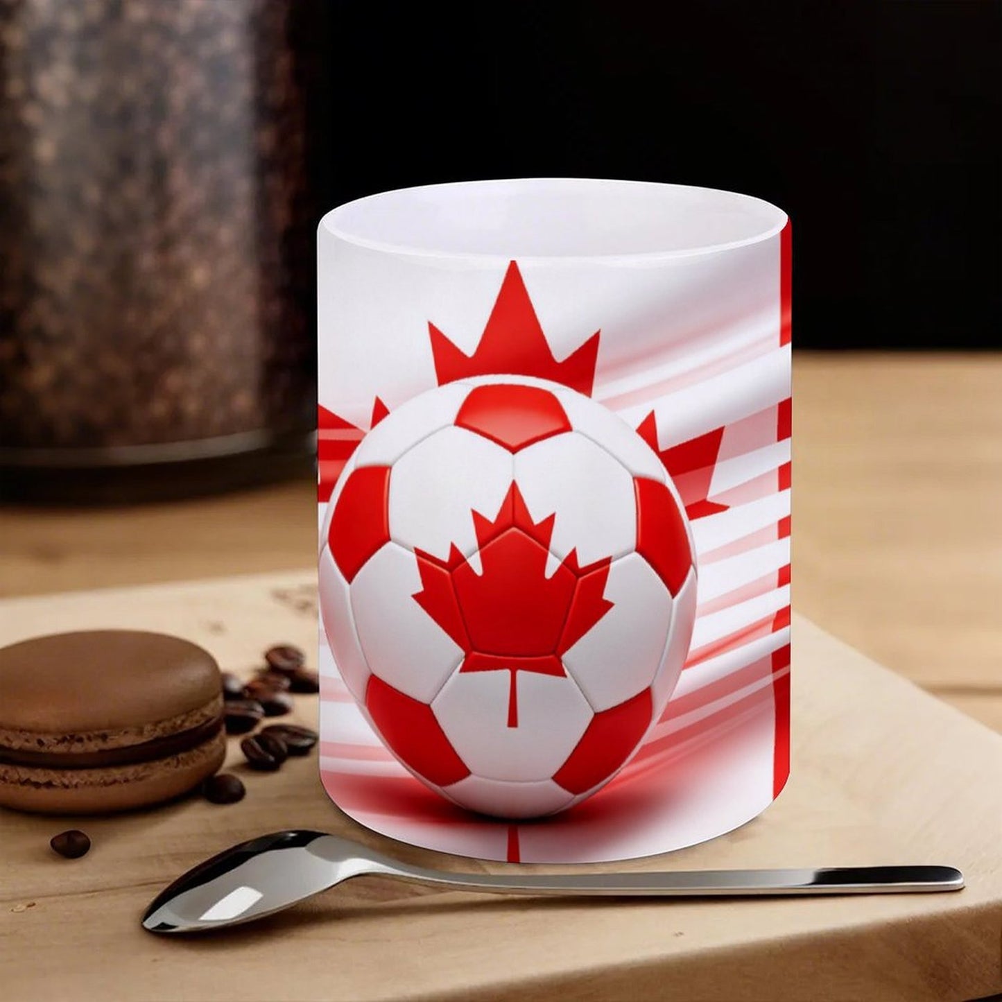11Oz White Mug World Cup National-Canada Graphic Coffee Mug, 11oz Ceramic Daily Drink Cup