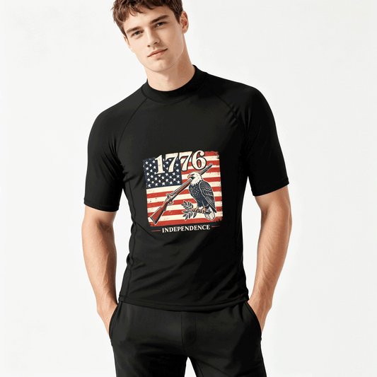Retro Surf Graphic Suit, USA 250th. "Independence" Graphic Comfortable Water Sport Outfit as Gift for Men