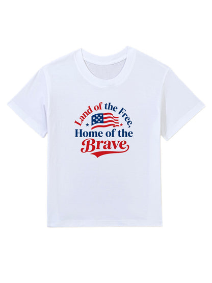 USA 250th. Kids Cute Graphic Cotton T-Shirt, Boys Girls Casual Short Sleeve Tee