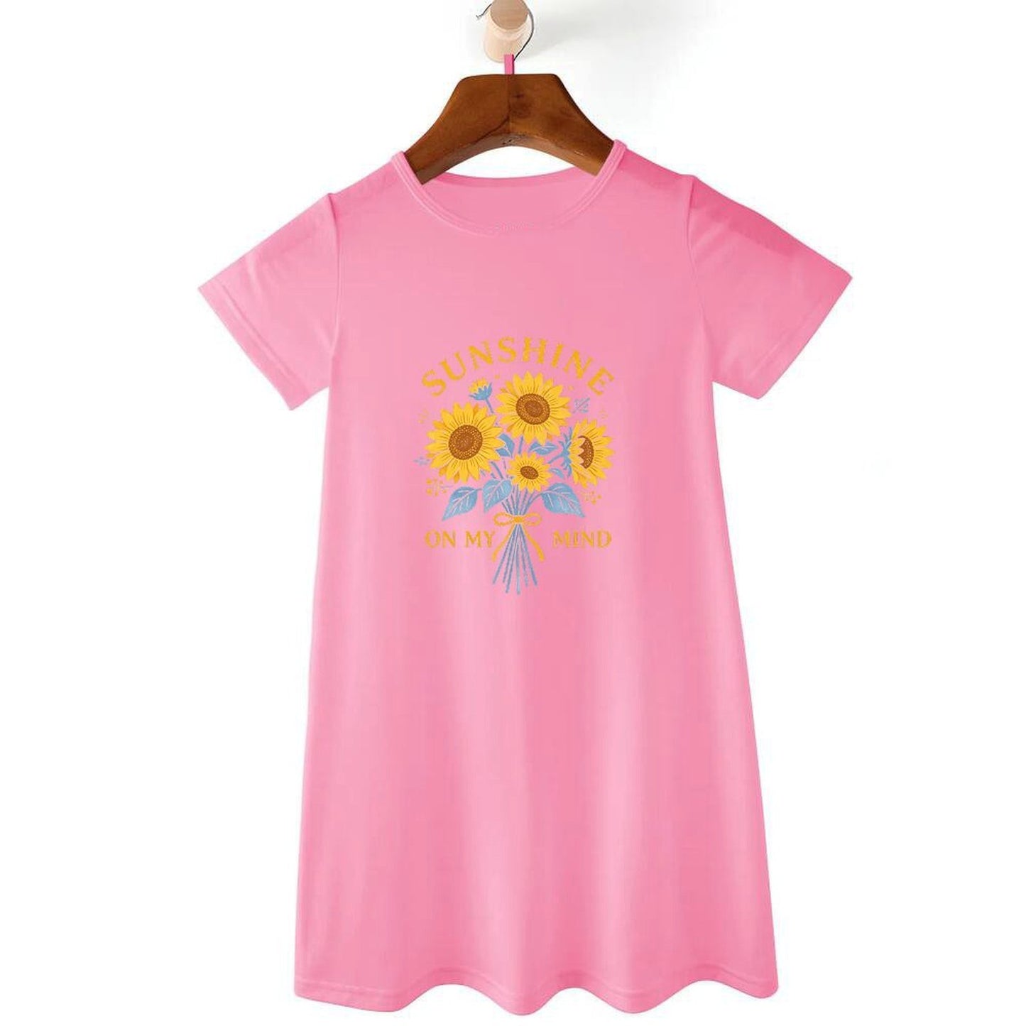 Funny Graphic Girls' Dress, Soft Breathable Fabric, Perfect Birthday Gift for Little Girls