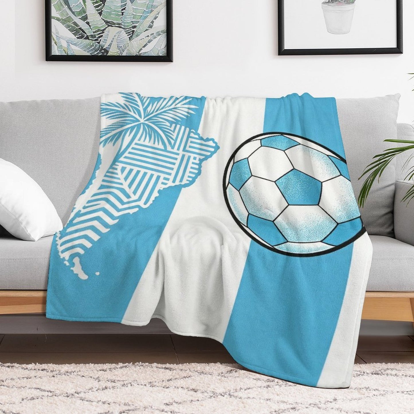 30" x 40" Polyester Blanket World Cup  Argentina Graphic Blanket for Sofa & Relaxation