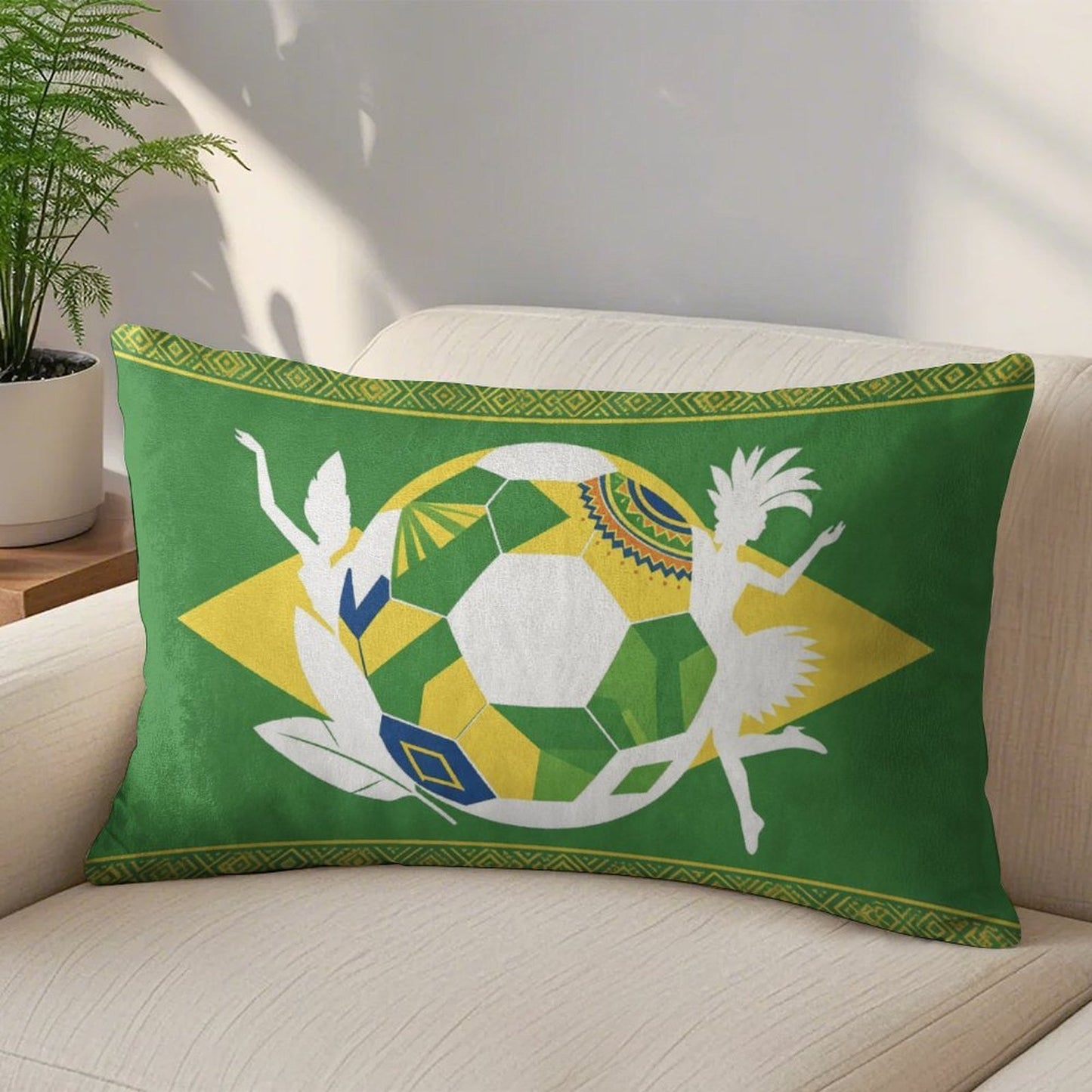 12"x20" Golden Velvet Pillowcase , World Cup Graphic Pillowcase with Unique design, Perfect for Bedroom, Dorm and a Nice Gift