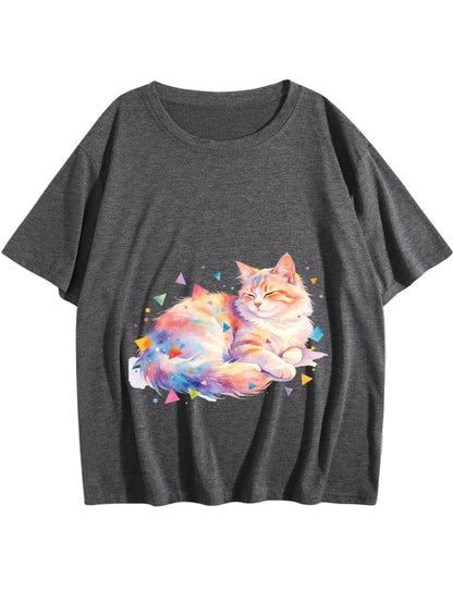 9.99$ Free Shipping Women's Graphic T-Shirt Casual Printed Short Sleeve Tee Free Shipping USA