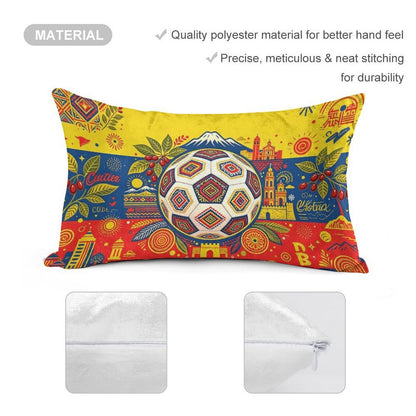 12"x20" Golden Velvet Pillowcase , World Cup Graphic Pillowcase with Unique design, Perfect for Bedroom, Dorm and a Nice Gift