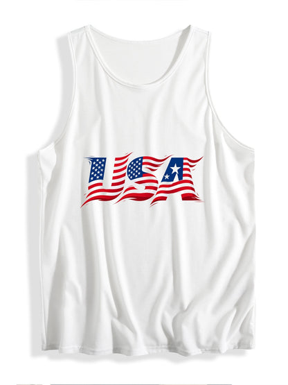 Women's USA 250th. Sleeveless T-shirt, Casual Cotton Daily Wear Tank Top