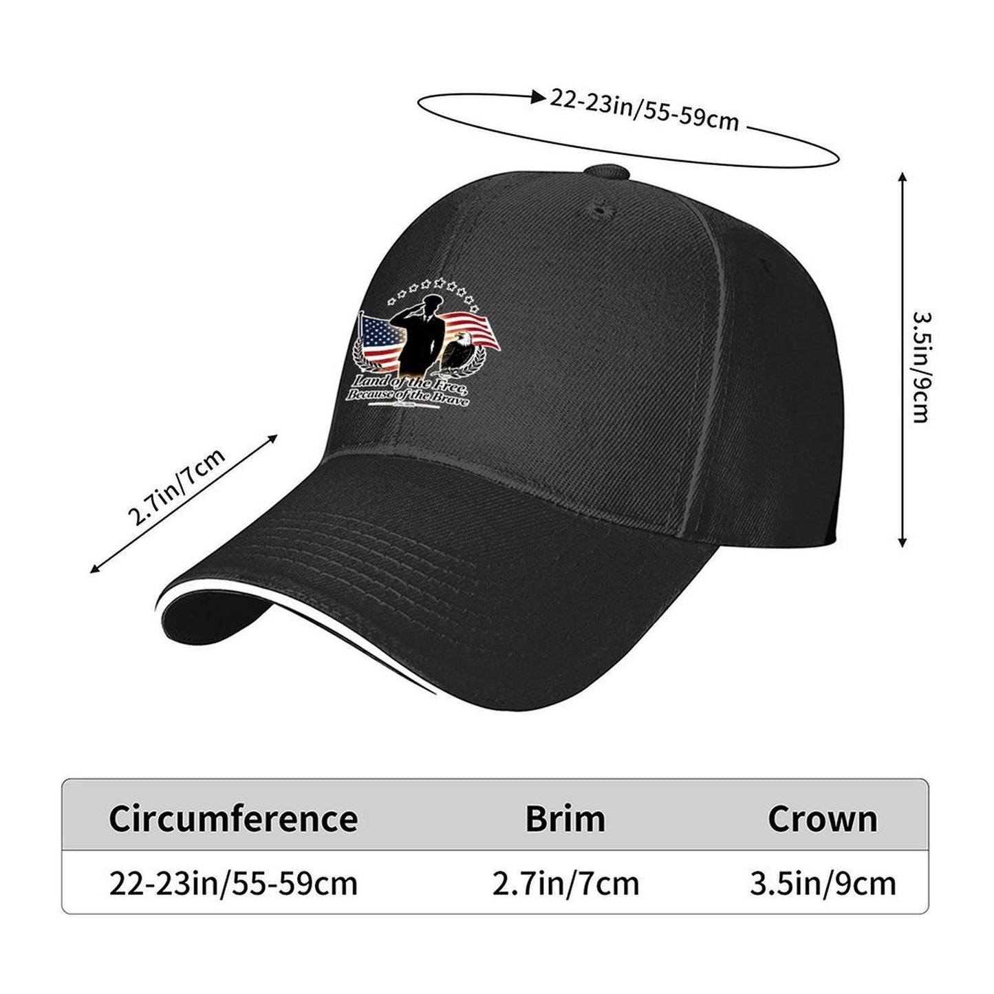 Custom Print Fashion Sandwich Brim Dad Hat Unisex Custom Printed Headwear