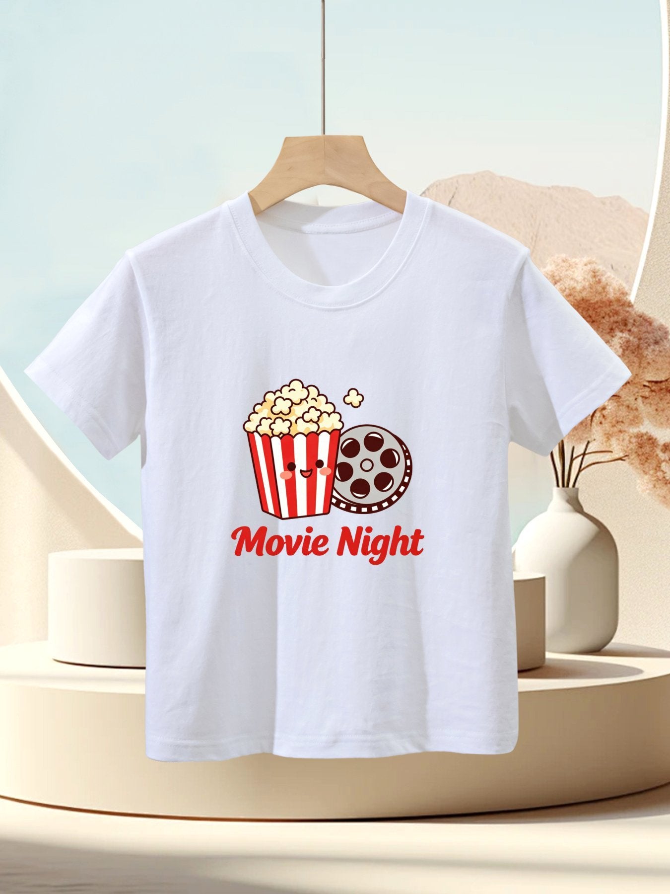 Kids Cute Graphic Cotton T-Shirt, Boys Girls Casual Short Sleeve Tee