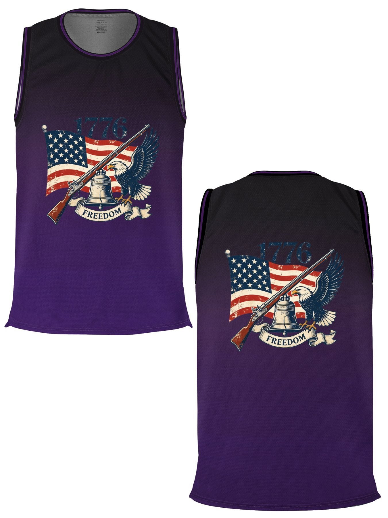 Custom Adult Basketball Jersey Personalized Print Basketball Top, USA 250th. Veteran Graphic